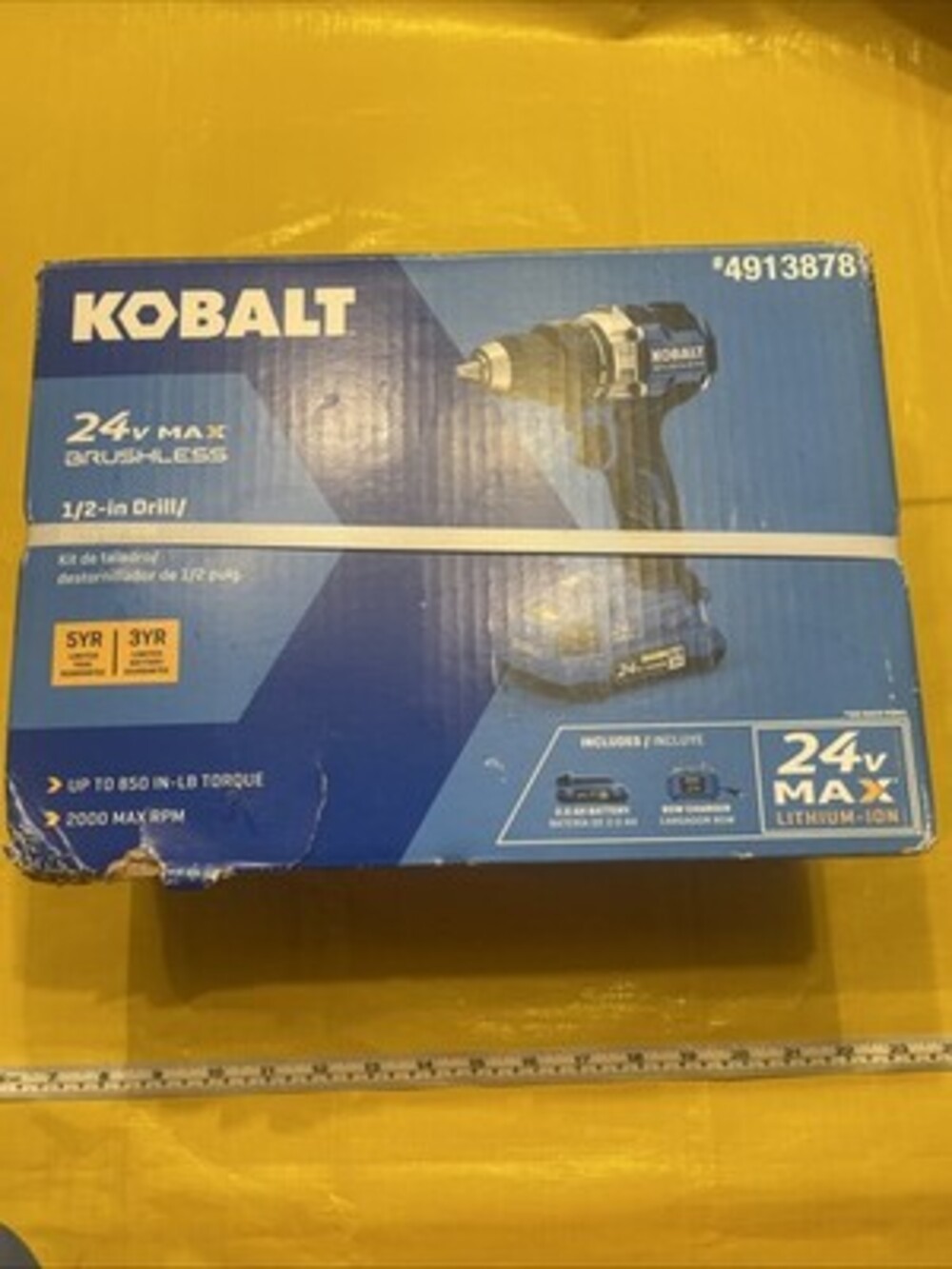 Kobalt 24-volt 1/2-in Keyless Brushless Cordless Drill (Battery, Charger, Case)